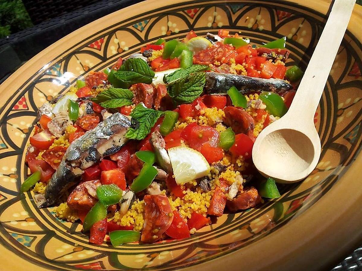 recette Taboulé epicée au sardines et chorizo