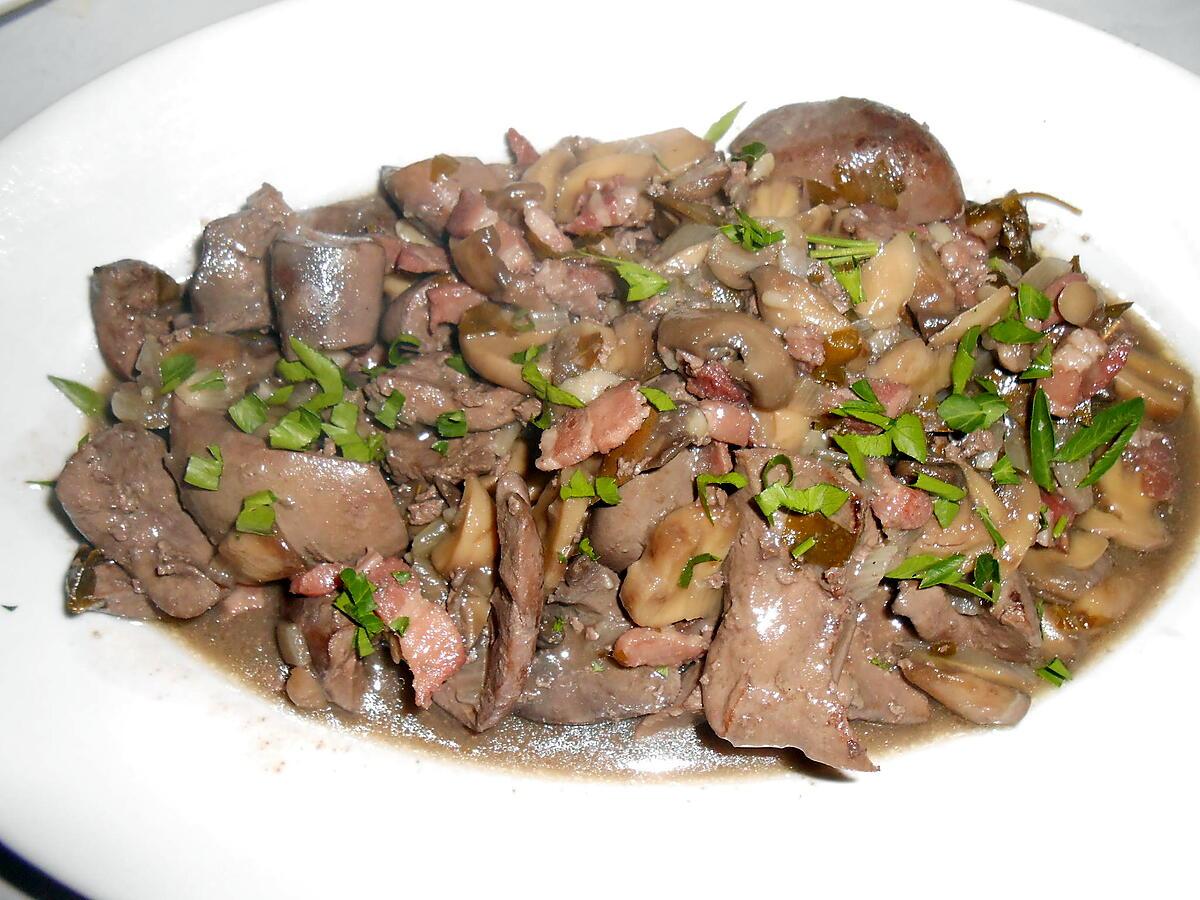 recette ROGNONS DE PORC SAUCE AU VIN