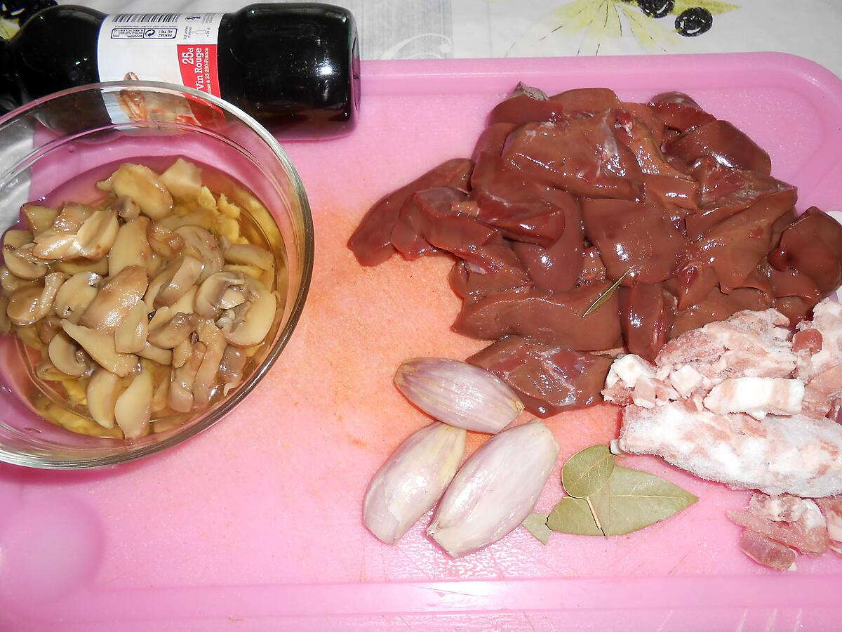 recette ROGNONS DE PORC SAUCE AU VIN