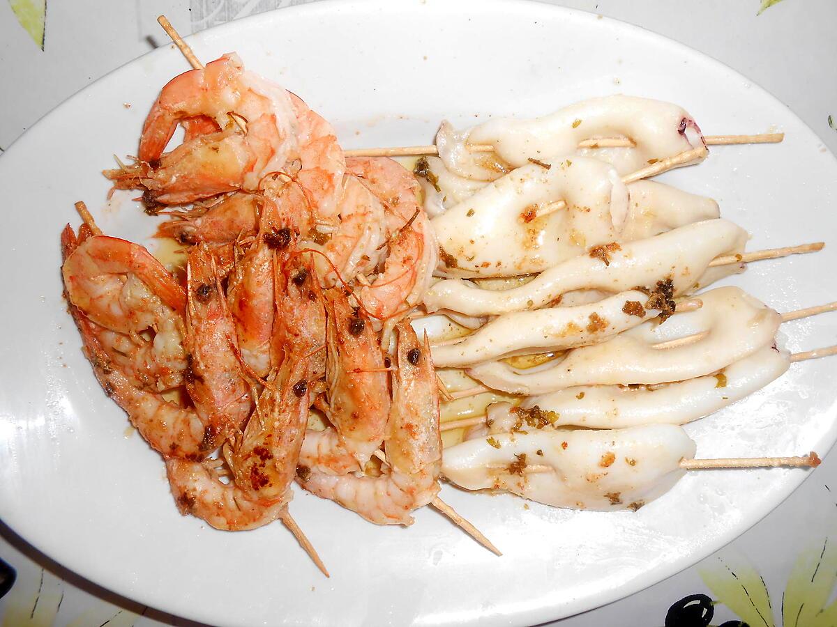 recette CALAMARETTI ET CREVETTES POELES AU CITRON