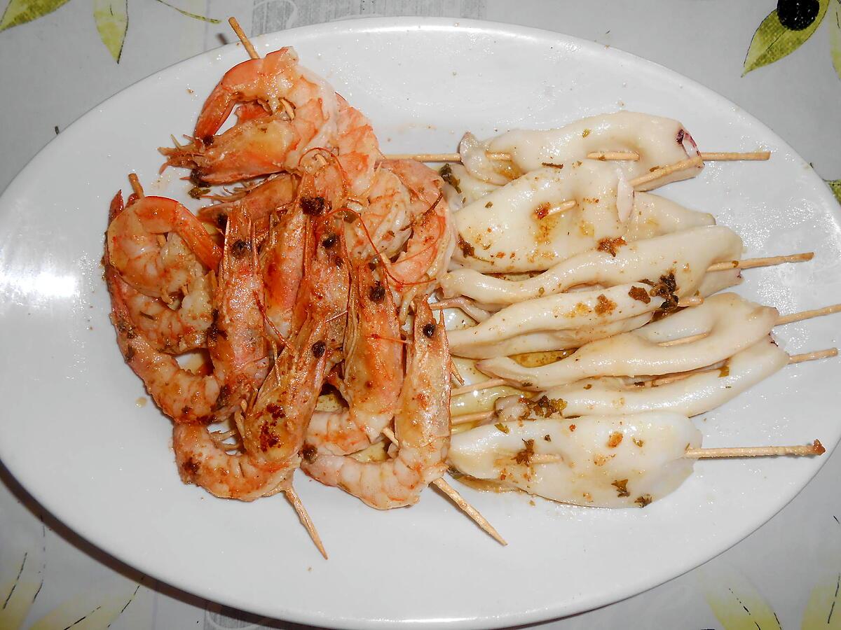 recette CALAMARETTI ET CREVETTES POELES AU CITRON