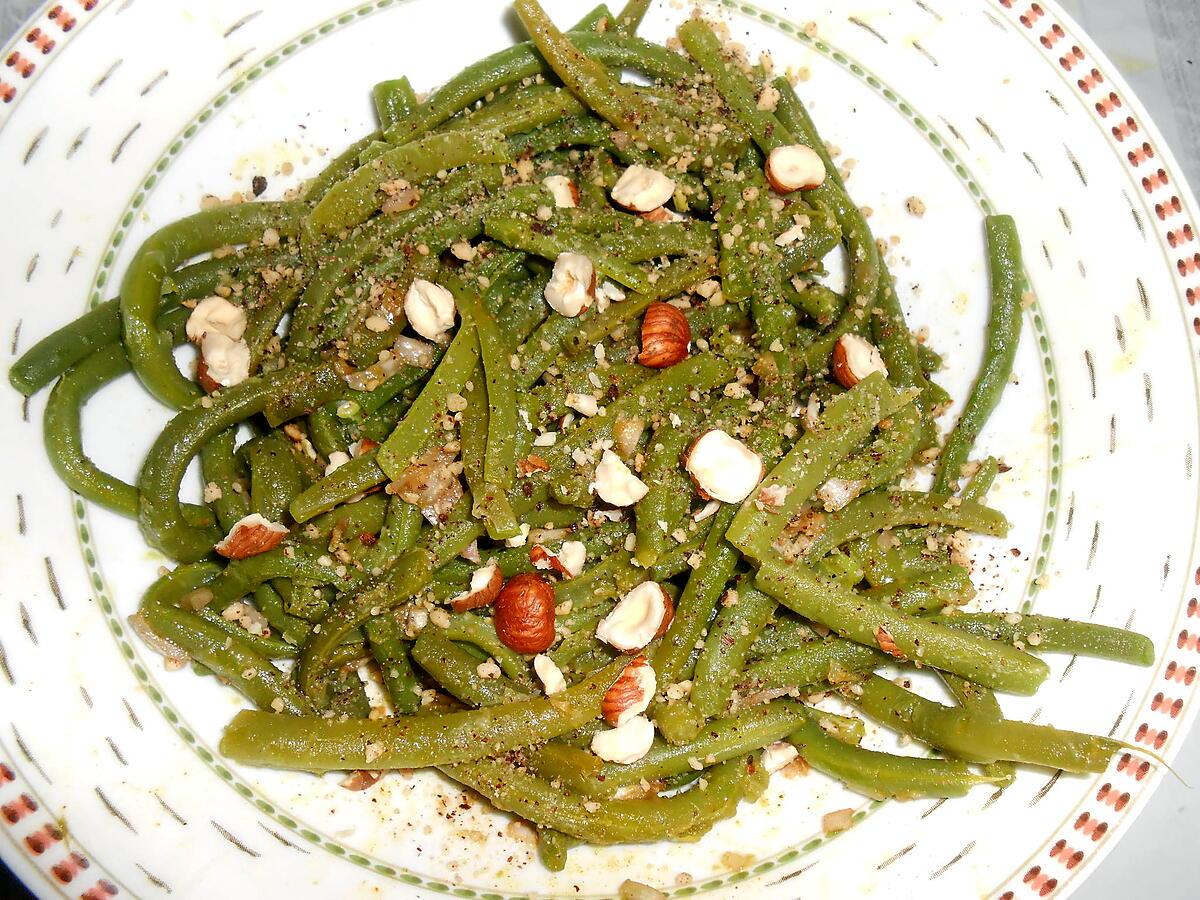 recette SALADE DE HARICOTS VERTS VINAIGRETTE AU CURRY