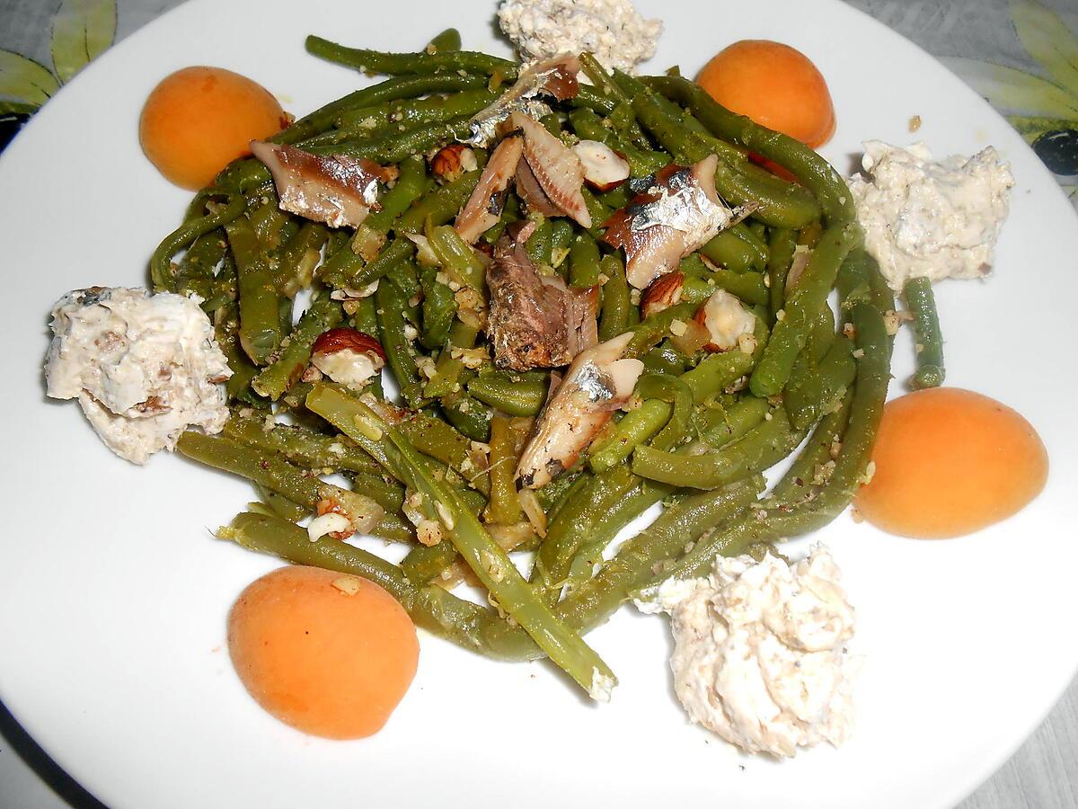 recette SALADE DE HARICOTS VERTS AU CURRY ET SARDINES