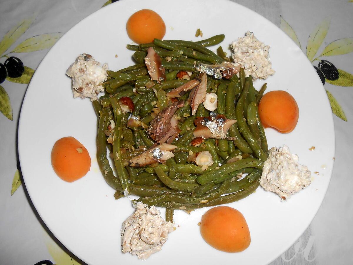 recette SALADE DE HARICOTS VERTS AU CURRY ET SARDINES