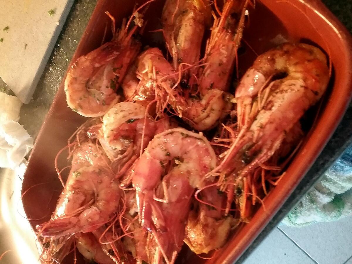 recette Gambas à l' Ail et Persil