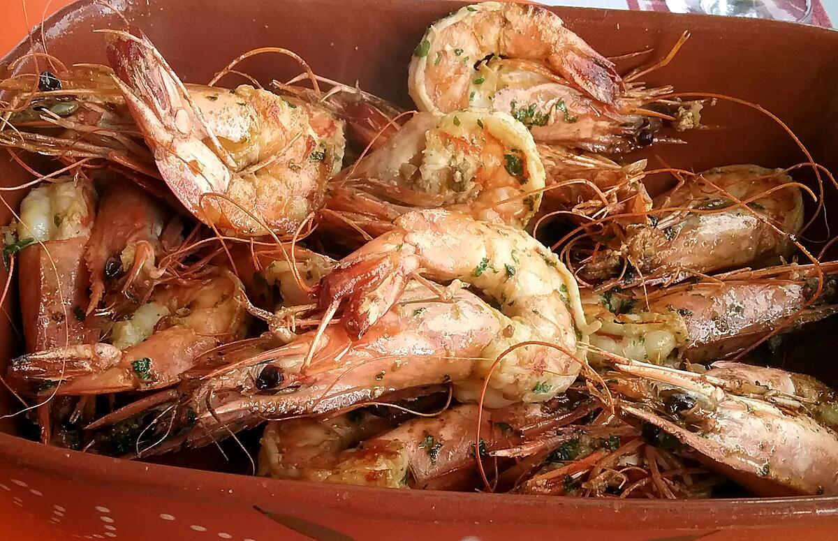 recette Gambas à l' Ail et Persil