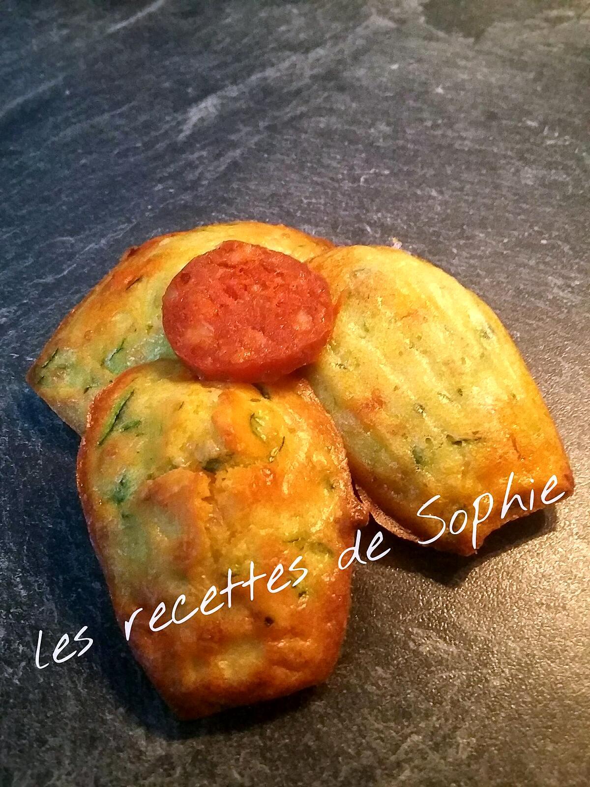 recette Madeleine courgettes chorizo