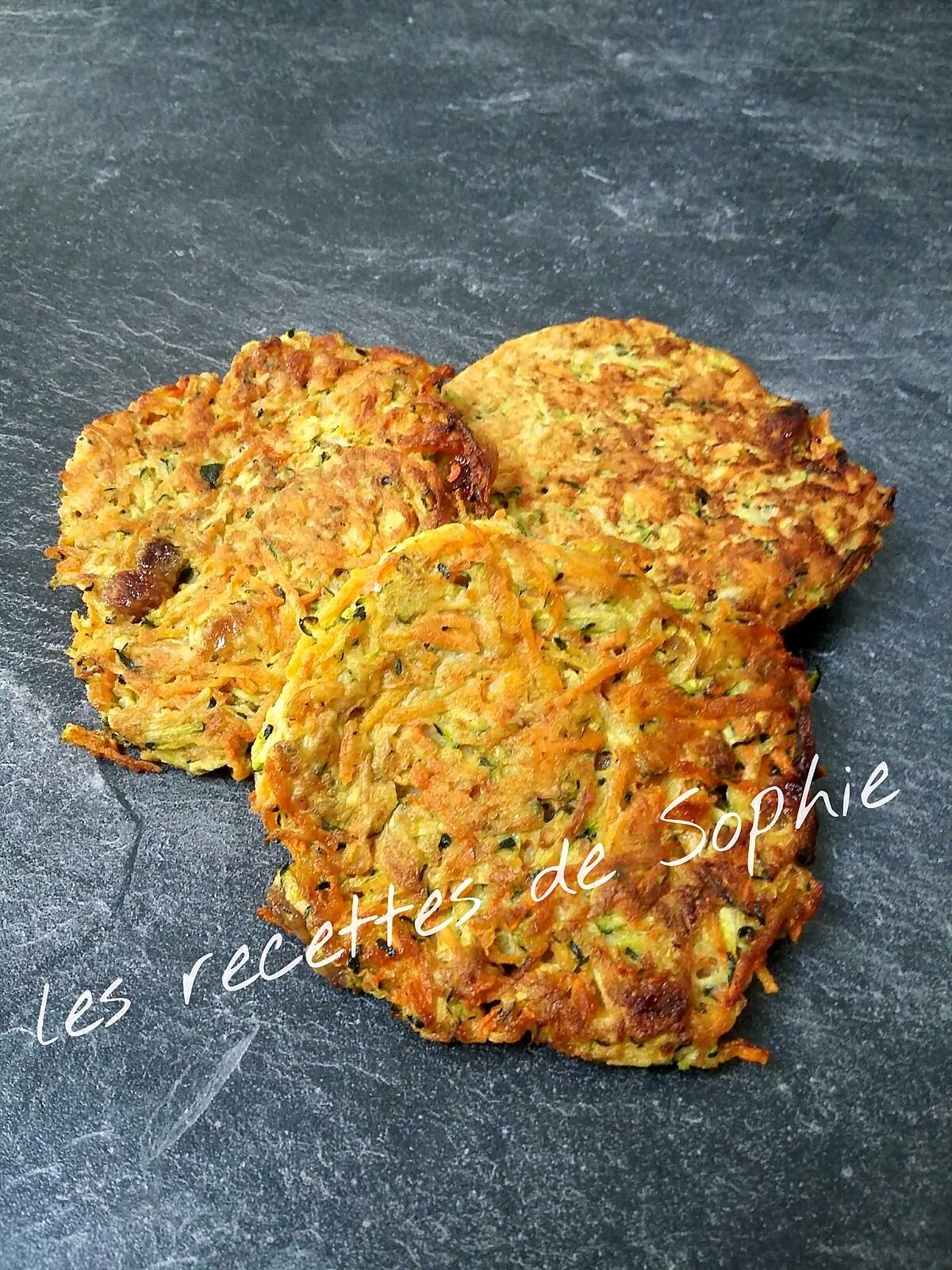 recette Galettes courgettes carottes et raisins secs