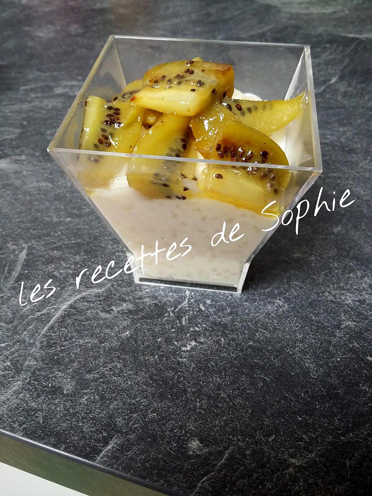 recette RIZ AU LAIT ET COMPOTE DE KIWIS