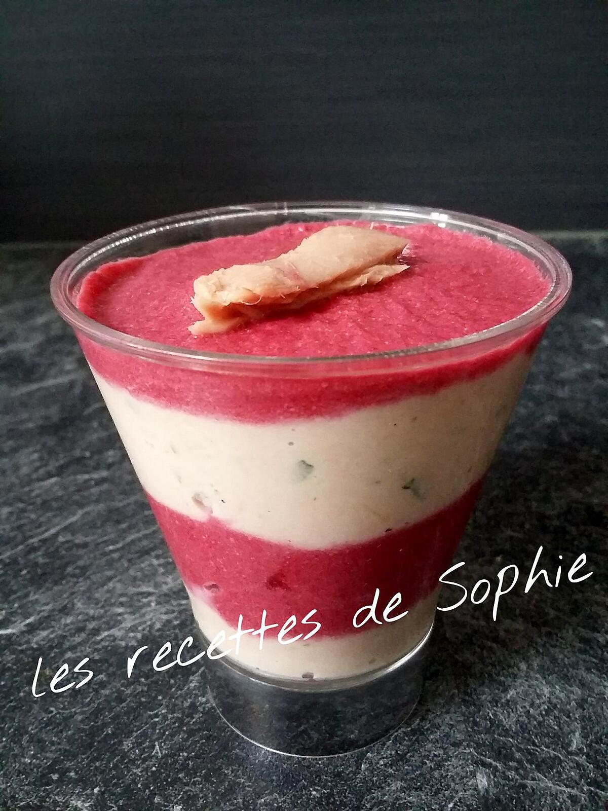 recette VERRINE DE THON BETTERAVE