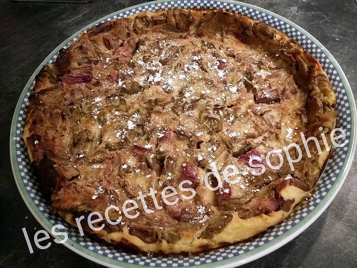 recette CLAFOUTIS A LA RHUBARBE