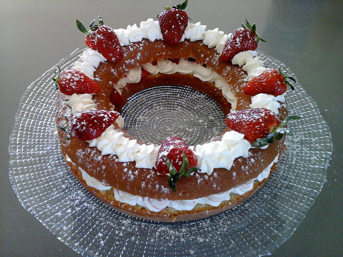 recette Couronne fraises chantilly