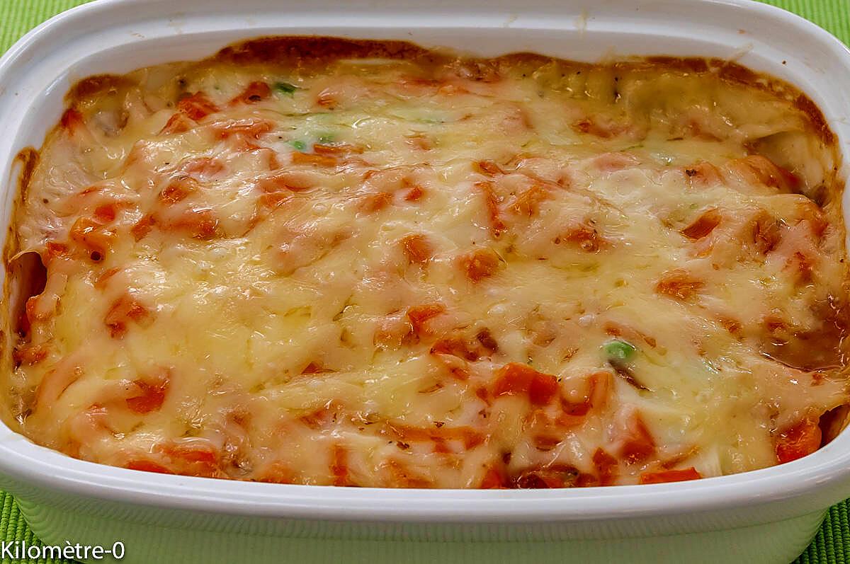 recette Gratin de merlu aux  légumes printaniers