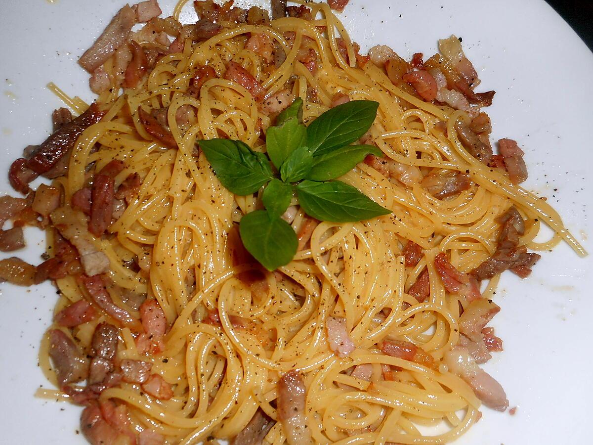 recette Spaghetti alla carbonara