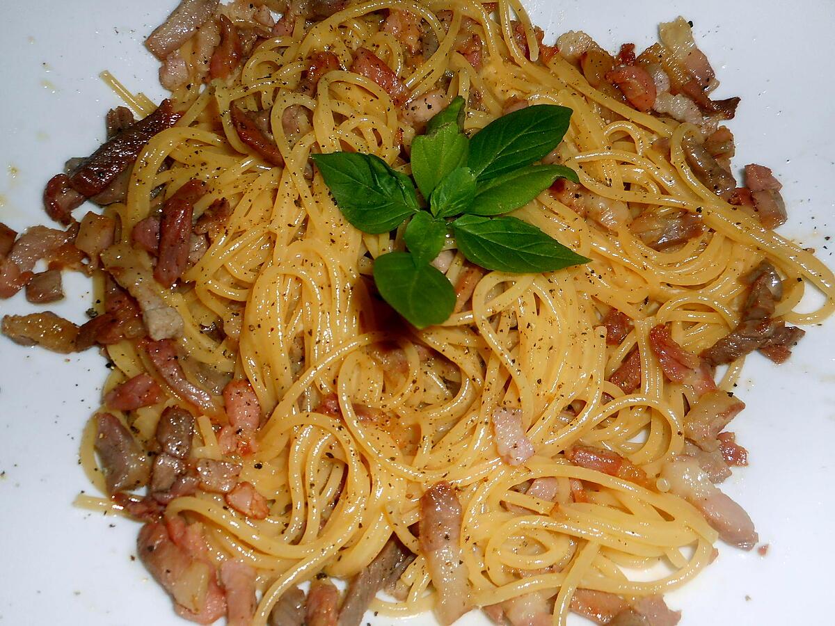 recette Spaghetti alla carbonara