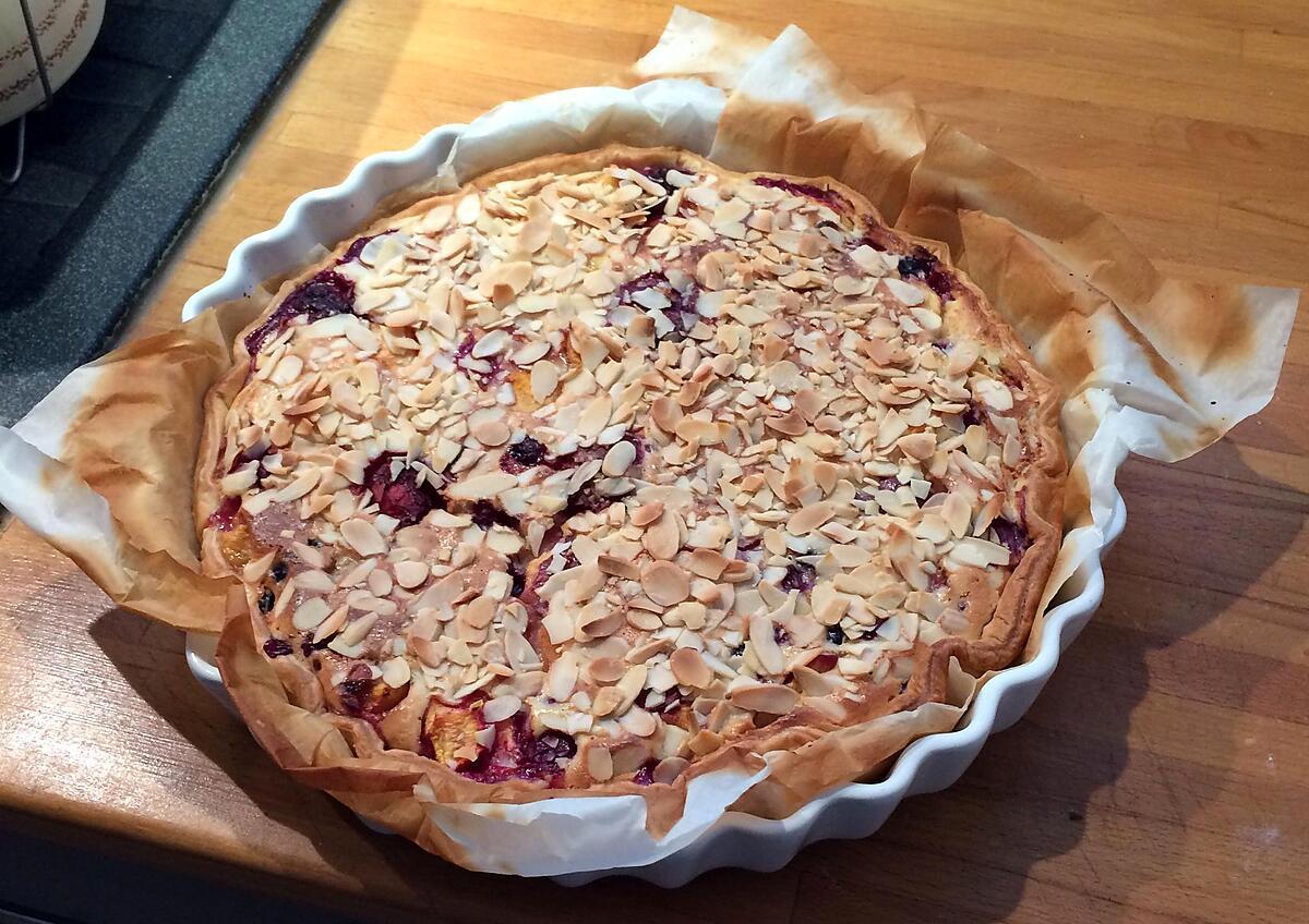 recette Tarte cremeuse aux fruits rouges