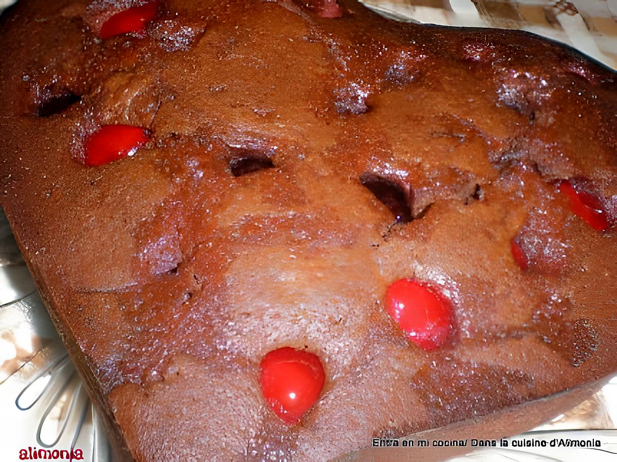 recette Brownies coeur de cerises confites