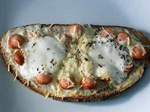 recette Bruschetta knackis fromage