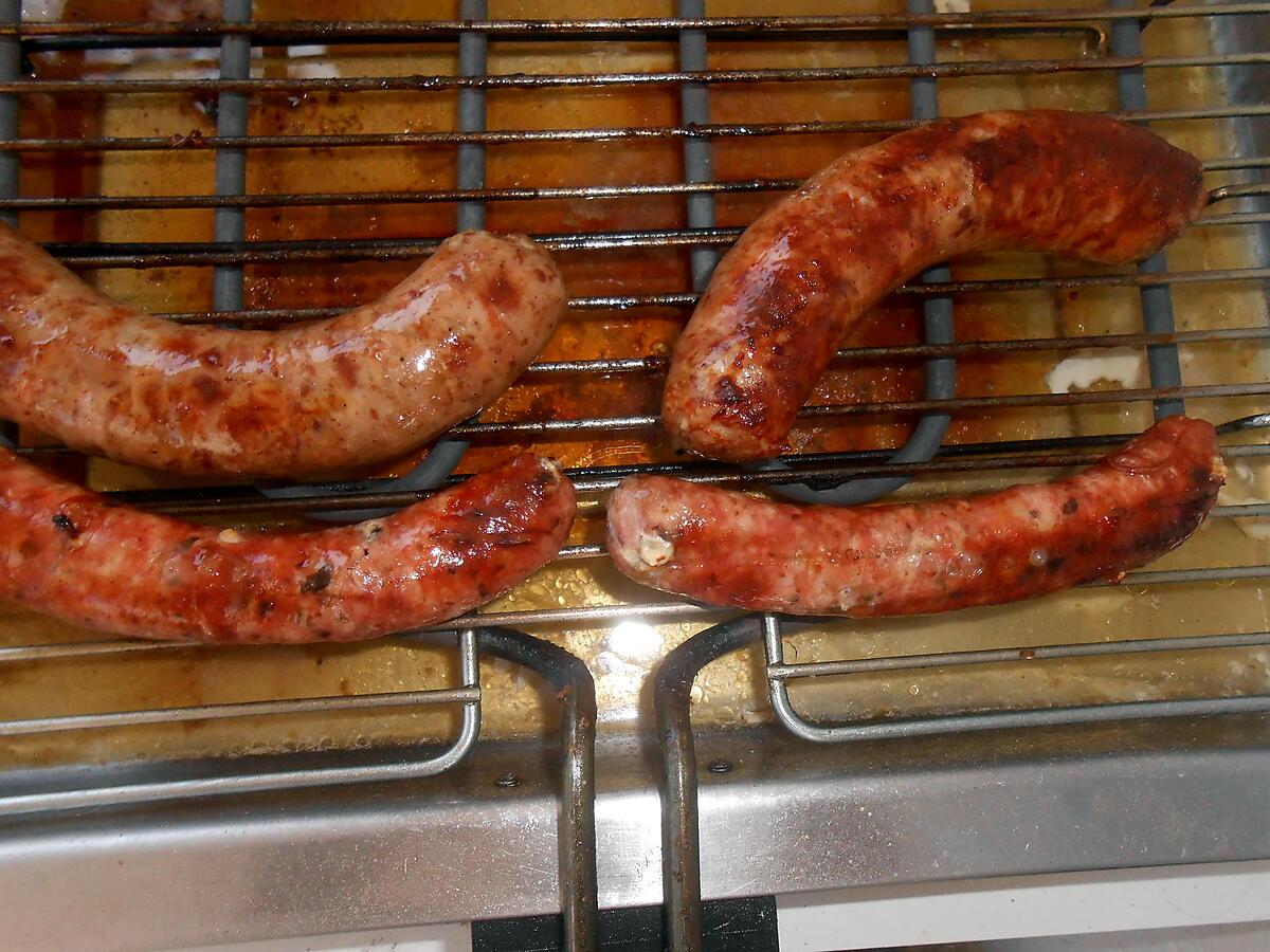 recette SAUCISSES DE MAGRETS DE CANARD ET CHIPOLATAS GRILLEES