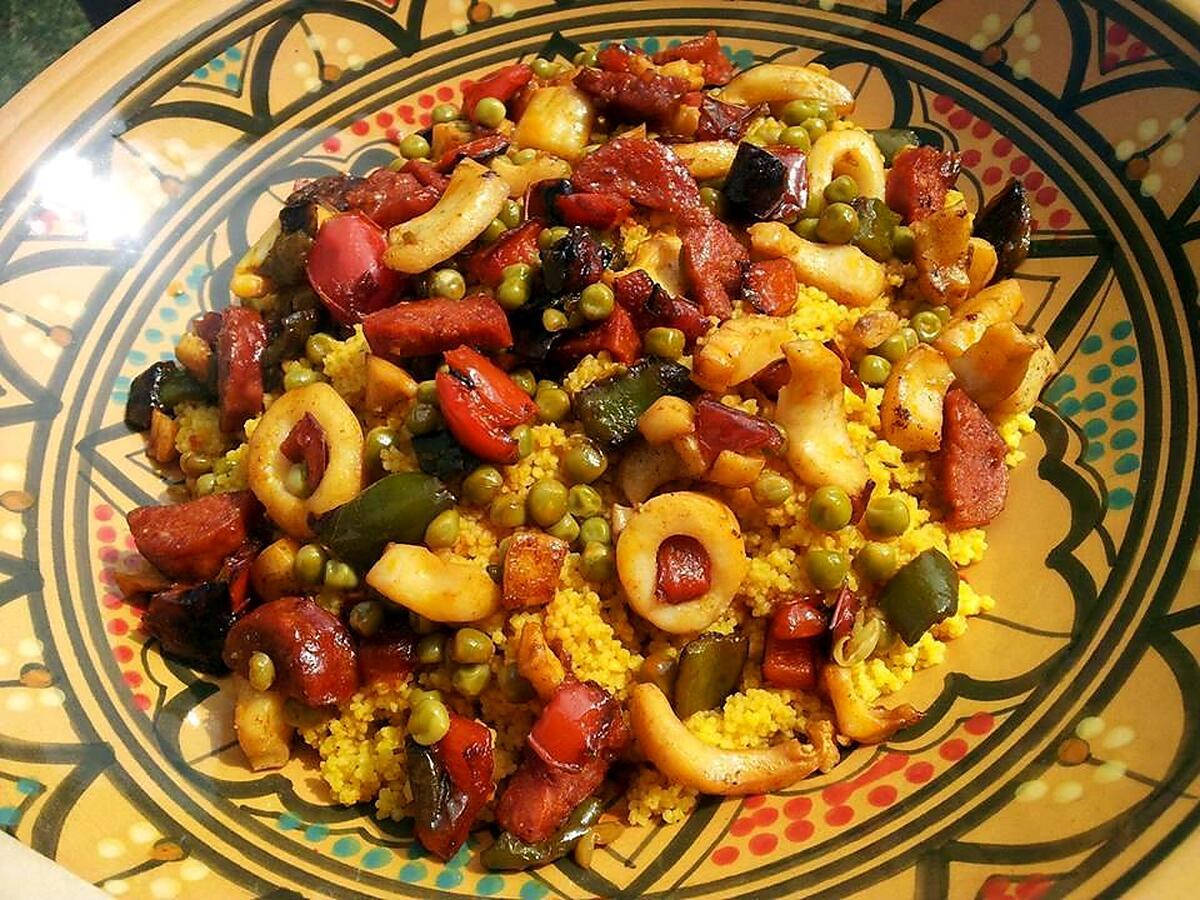 recette Taboulé au calamars poivrons et chorizo