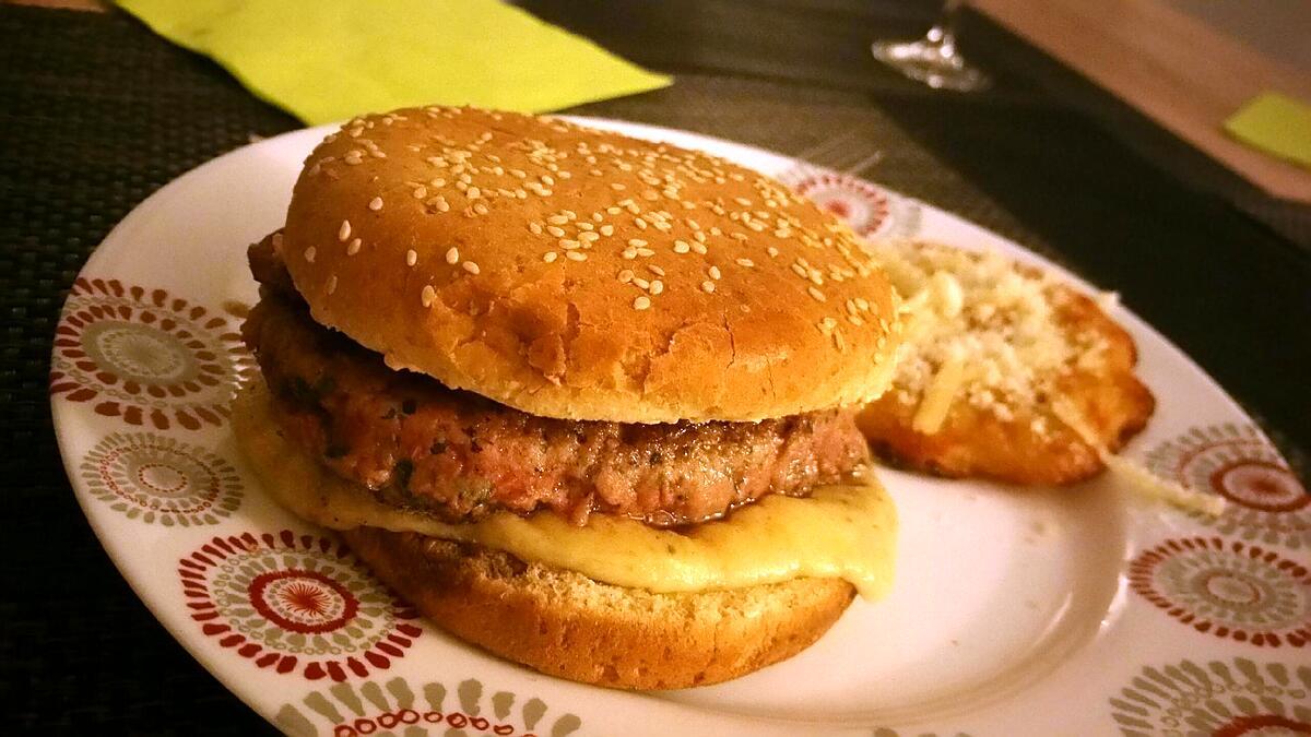 recette Burger hache veau / comte