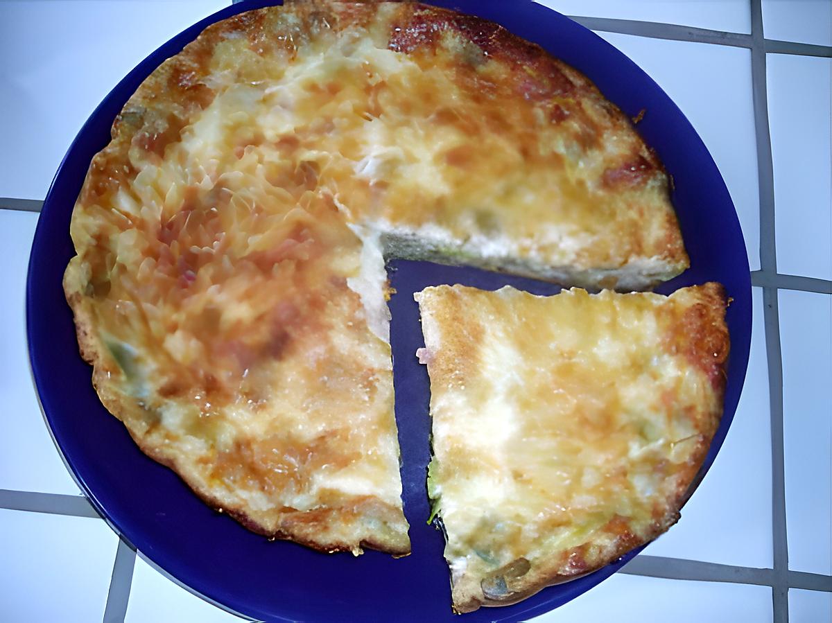 recette quiche sans pate poireaux lardons