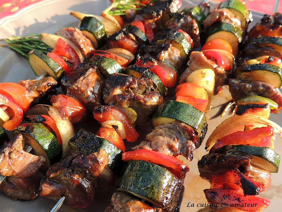 recette Brochettes de boeuf