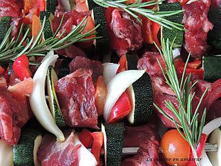 recette Brochettes de boeuf