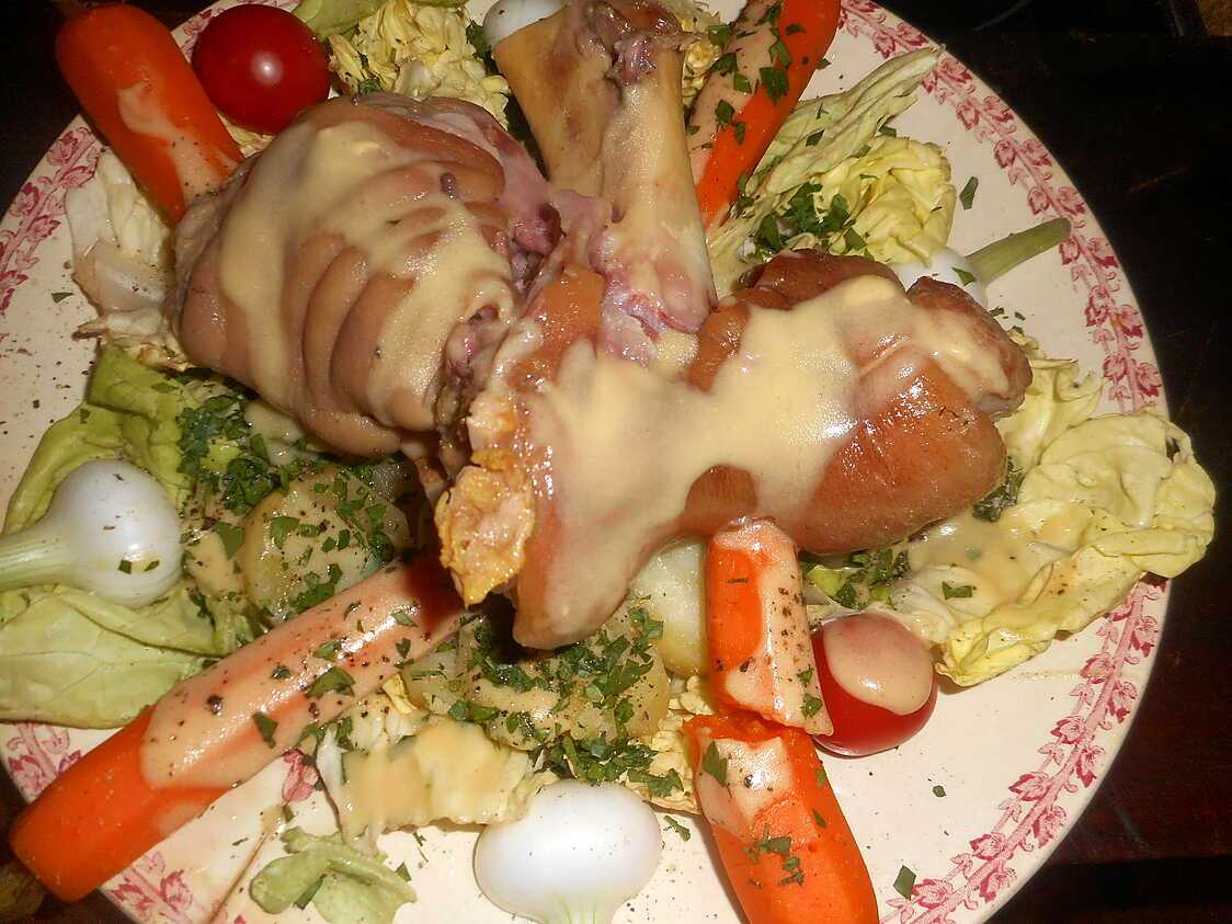 Recette de Jarret de porc demi-sel en salade