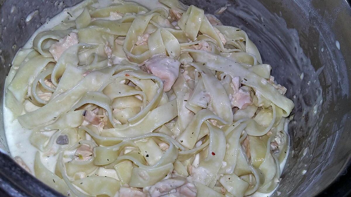 recette Tagliatelles à la crème au citron et au saumon