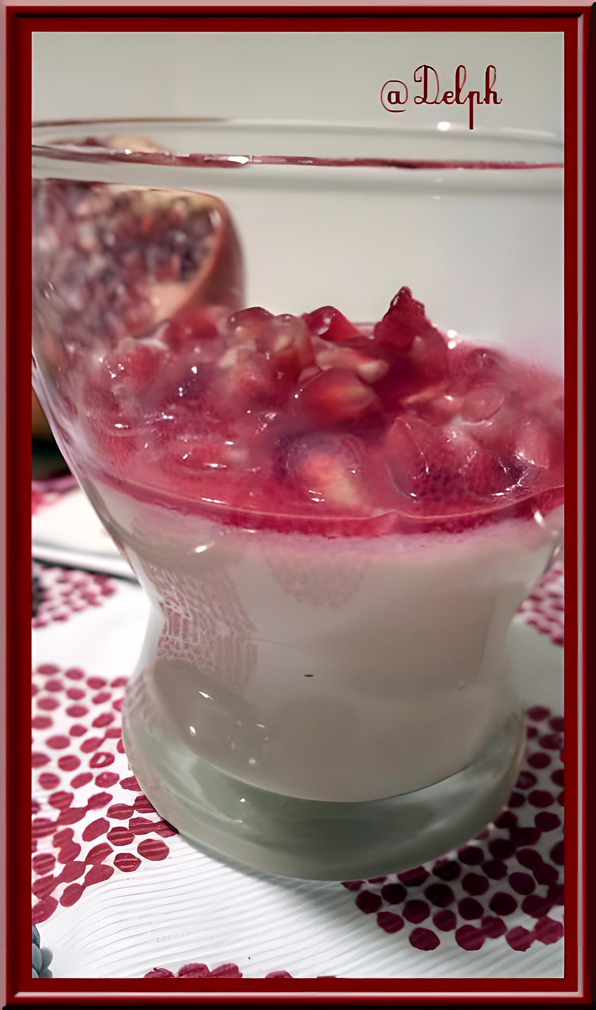 recette Panna cotta à la coco et à la grenade