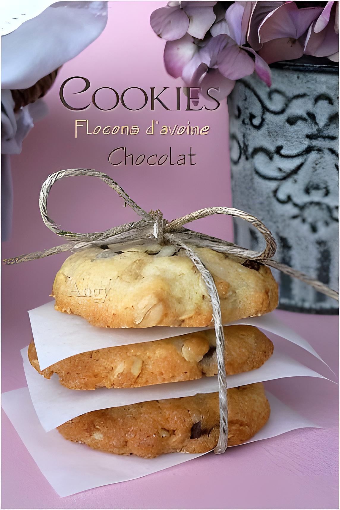 recette Cookies flocons d'avoine et chocolat