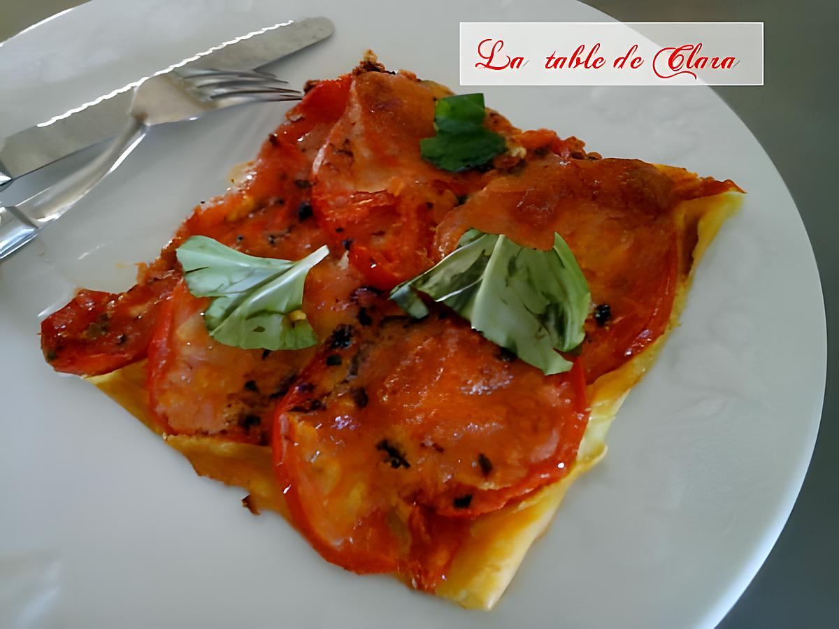 recette Tarte fine tomates mozarella