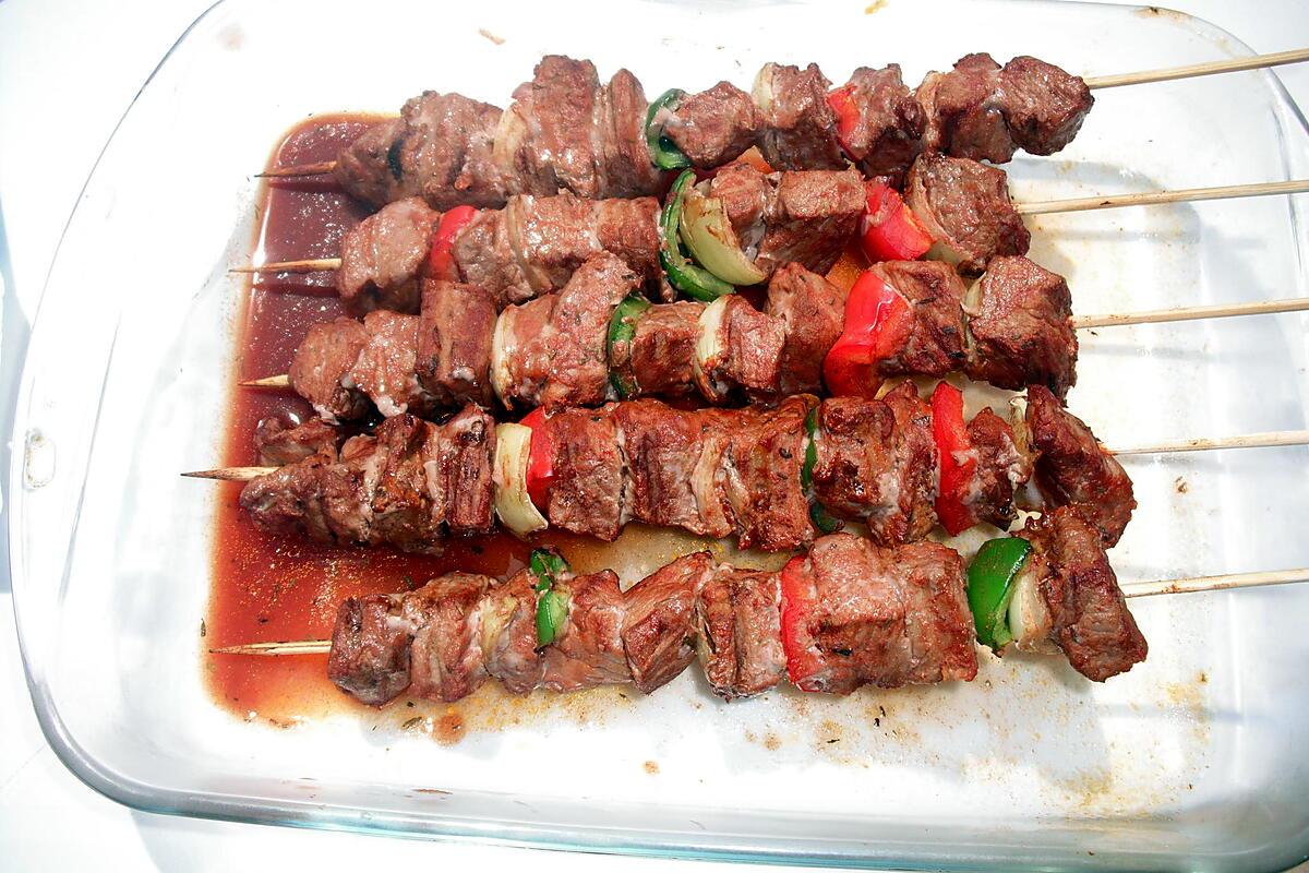 recette Brochettes de boeuf mexicaines