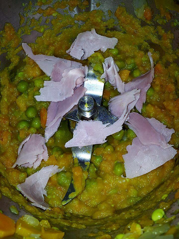 recette Purée petit pois{frais}-carotte-jambon