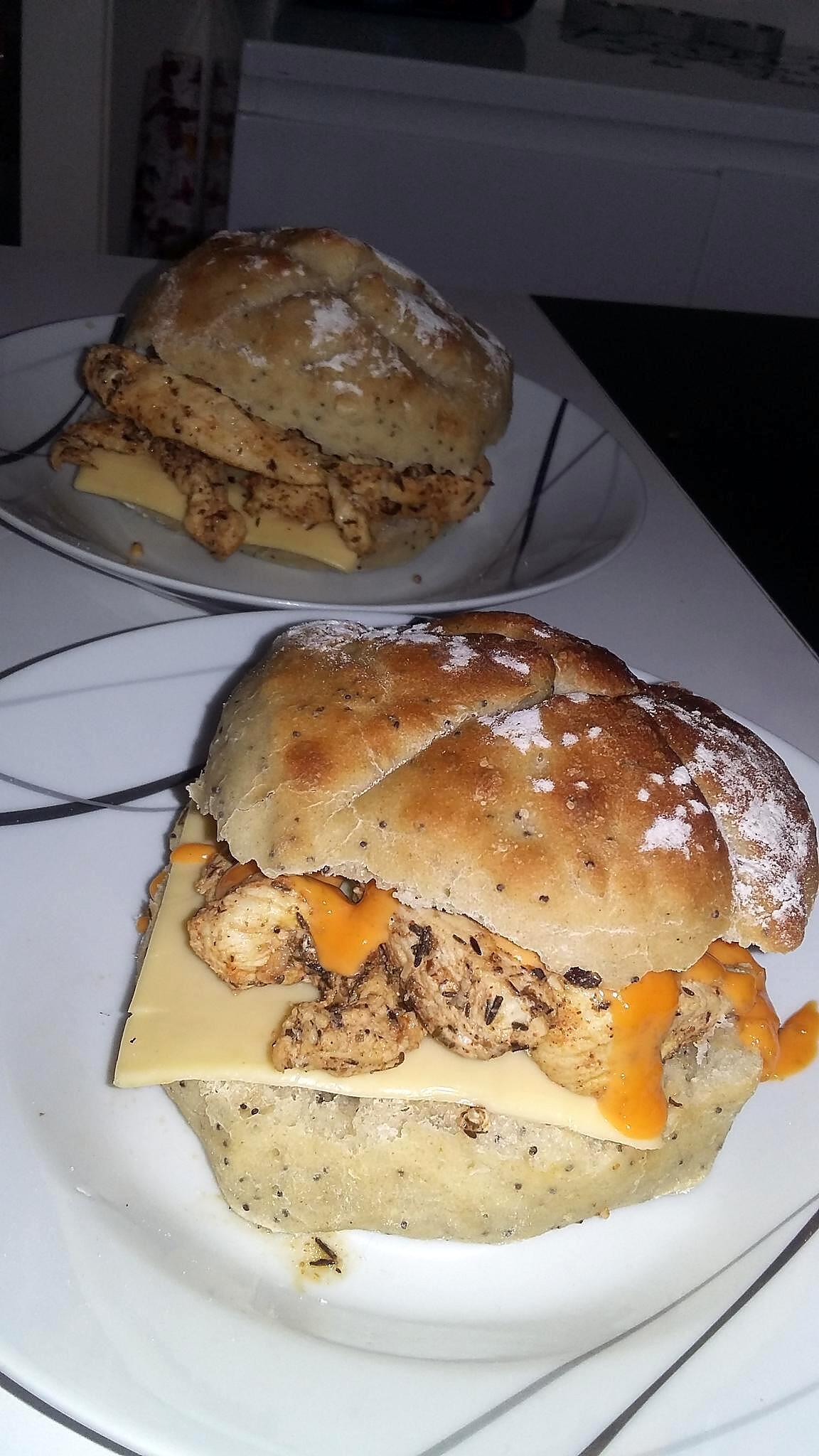 recette Burger Ciabatta pavot au blancs de dinde et aux épices cajun