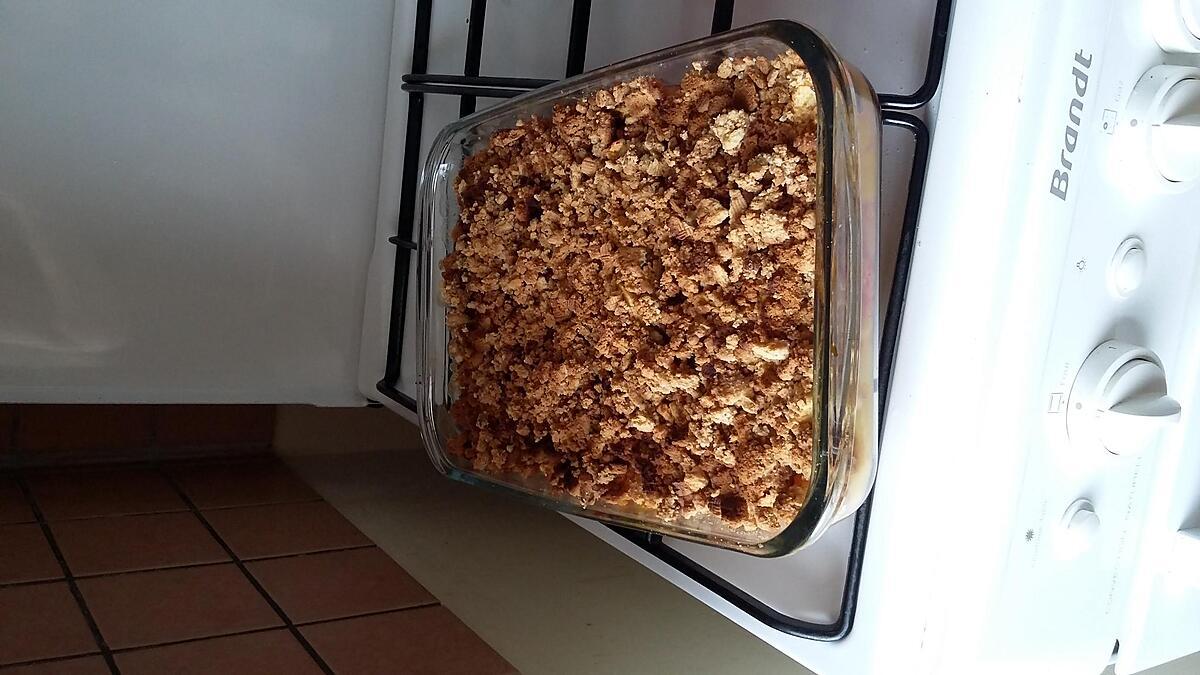 recette Crumble pomme-nectarine-framboise Ligne