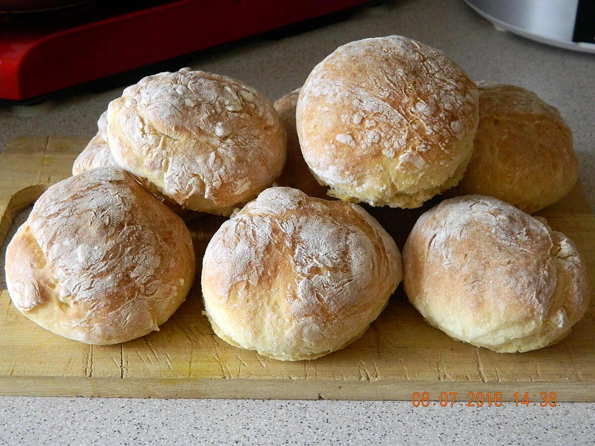 recette Petits pains sans pétrissage