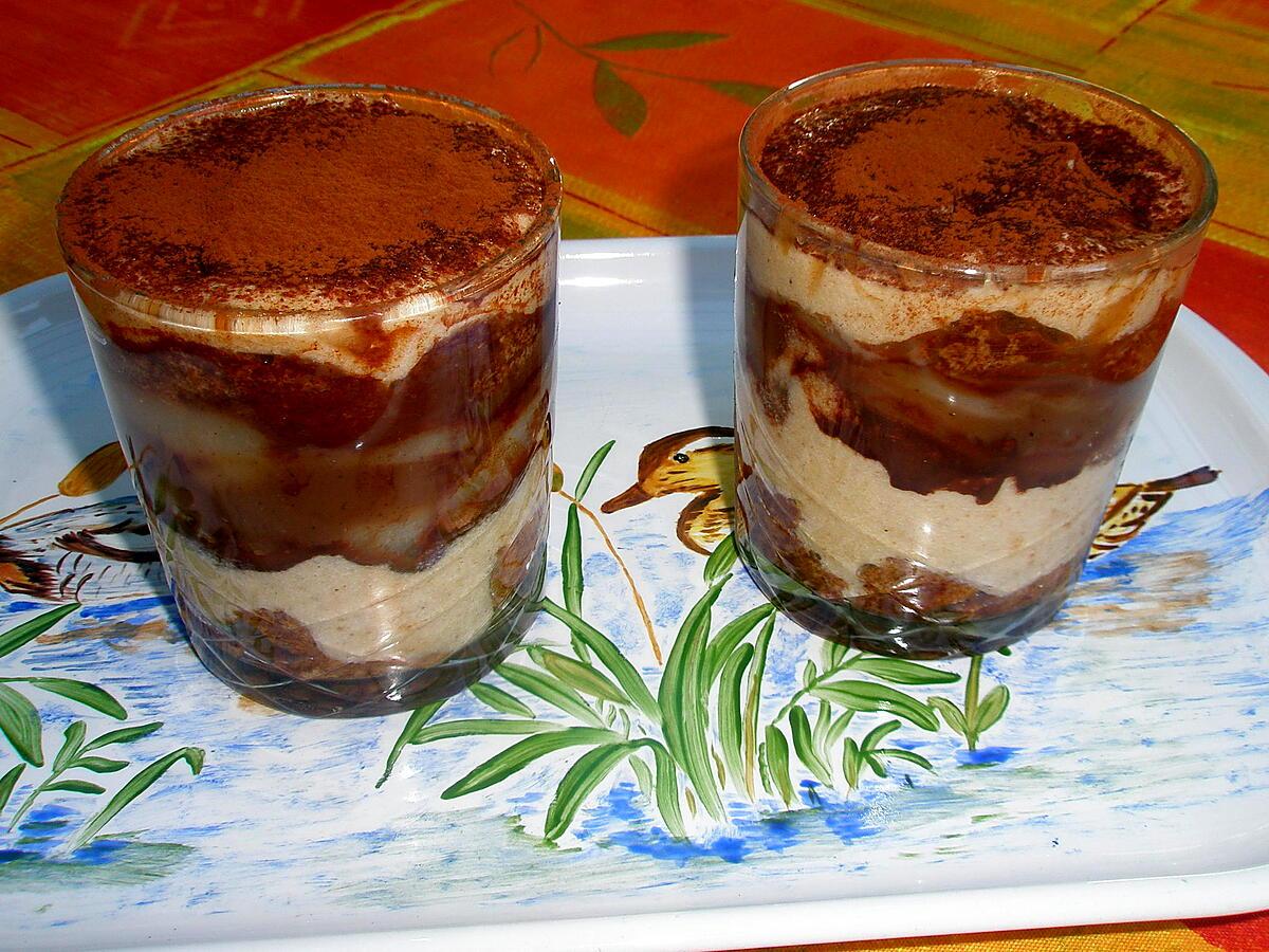 recette Tiramisu poire chocolat marron