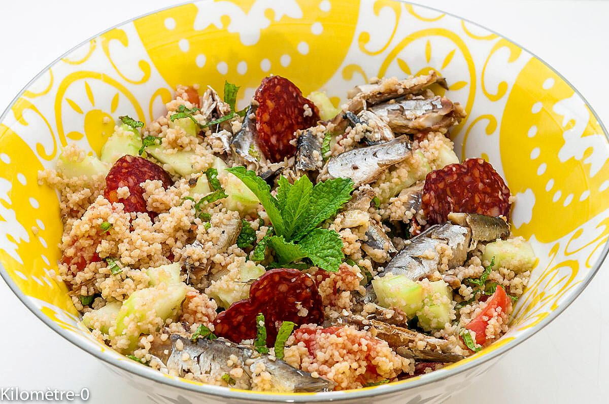 recette Taboulé de chorizo aux sardines