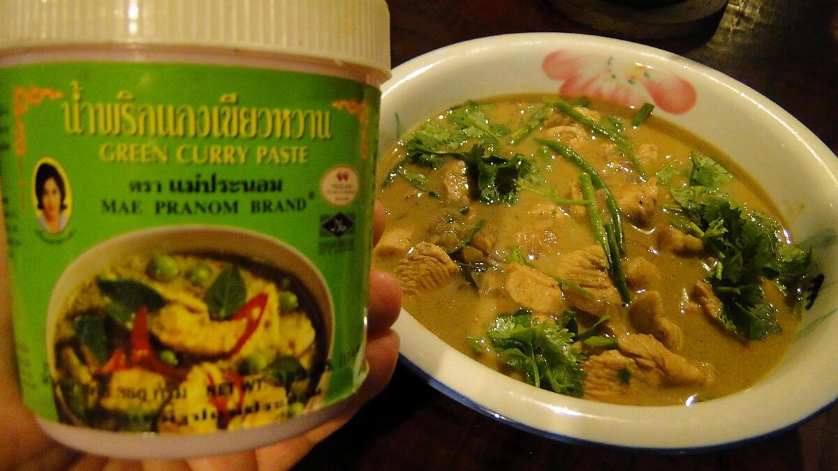 recette Poulet au curry vert