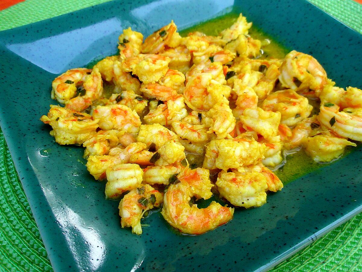 recette Crevettes marinées au curry