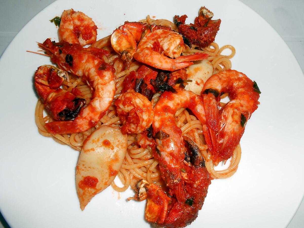 recette SPAGHETTI DE LA MER