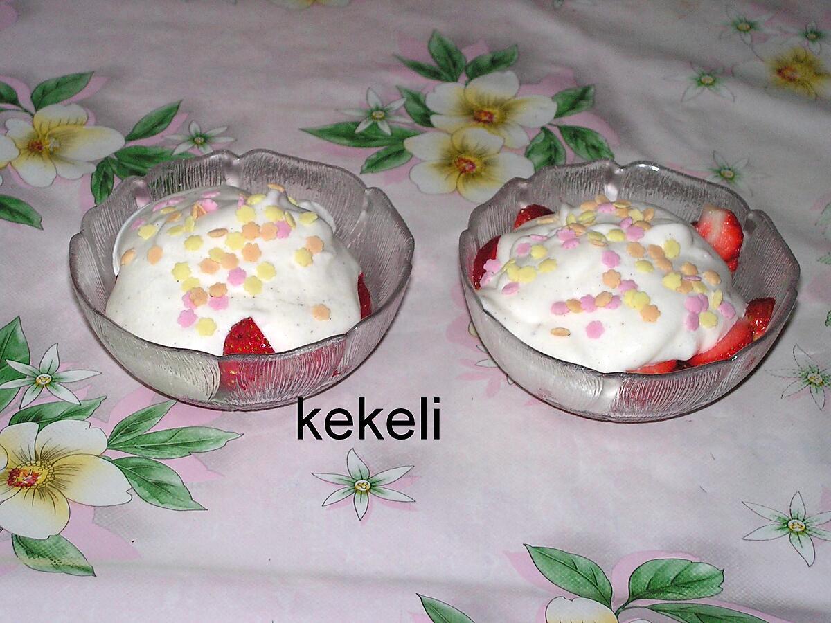 recette Fraises à la chantilly au lait concentré