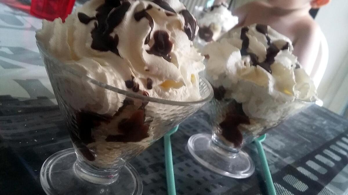 recette Coupes de glace à la banane gourmande au chocolat