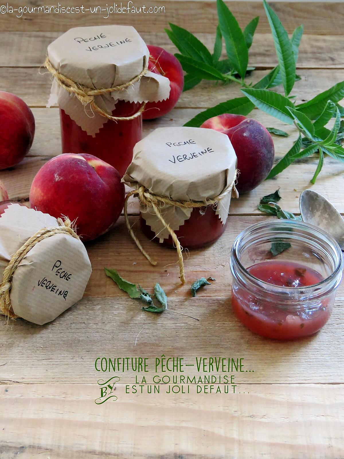 recette Confiture de pêche blanche à la verveine