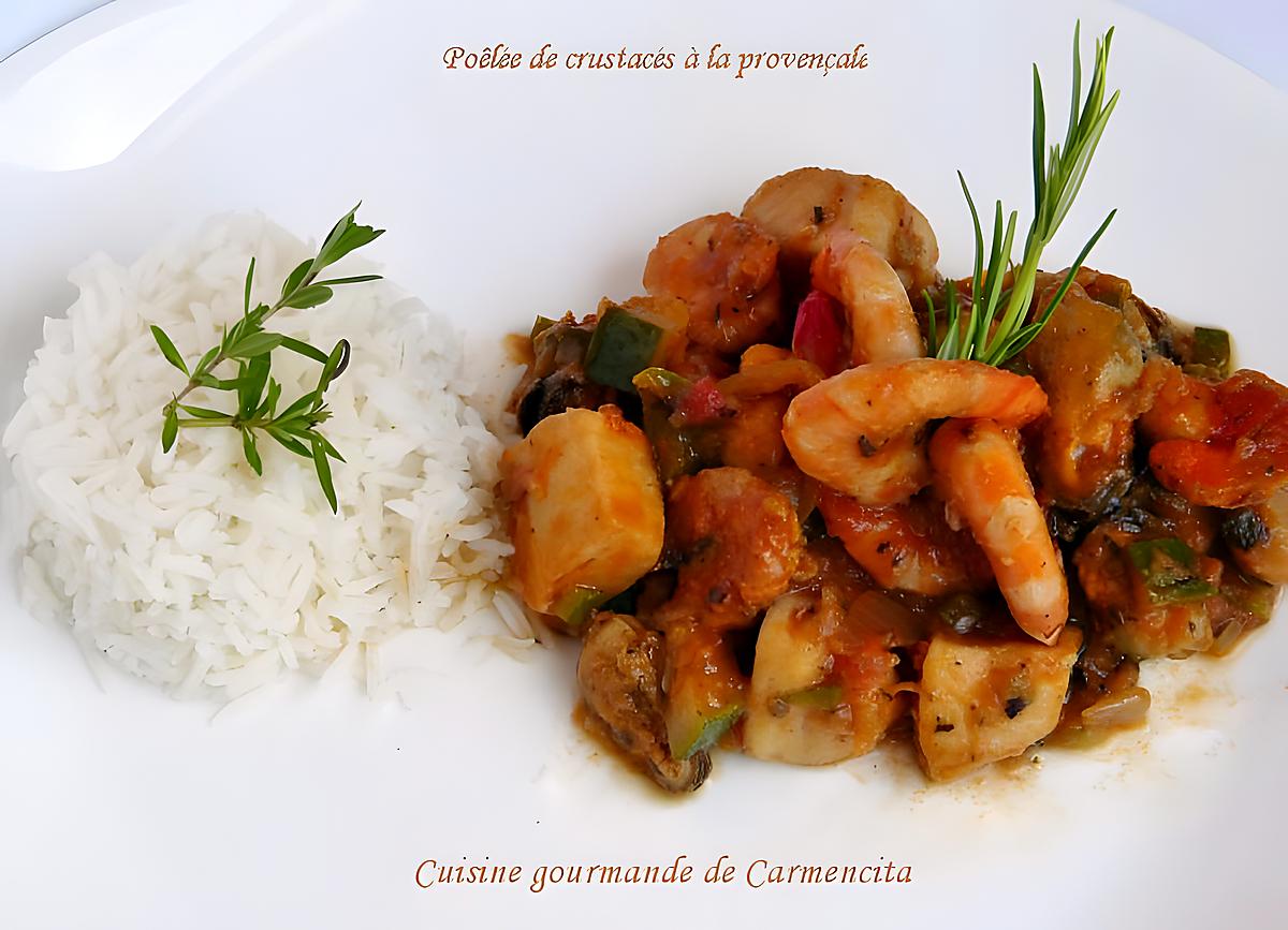 recette Poêlée de crustacés à la provençale