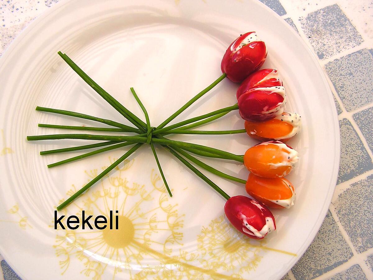 recette Mon bouquet de tulipes tomates