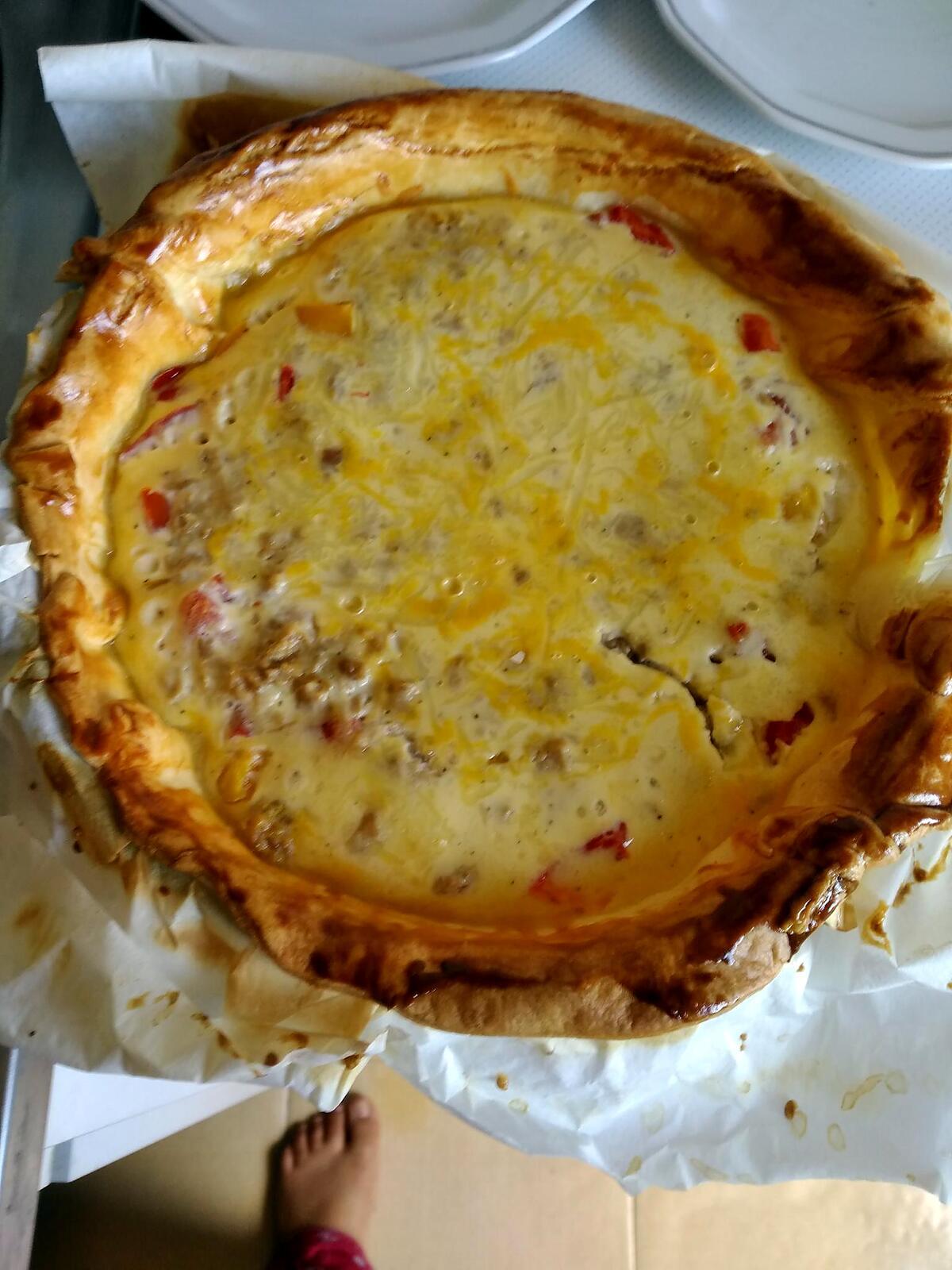 recette Quiche au thon poivrons