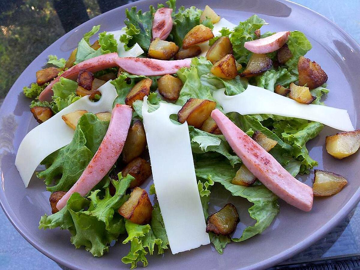 recette Salade au cervelas poêlées